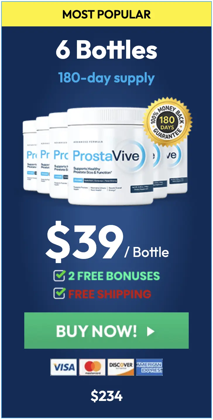 Prostavive 6 bottles pricing